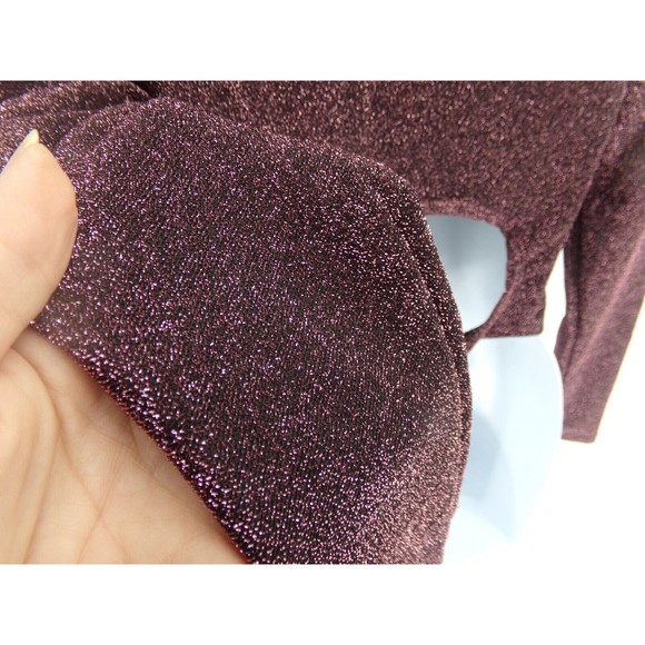 NWT!  Women's Sparkly Pink and Black NASHVILLE Top by altar'd state, Sz: XS - Picture 6 of 10